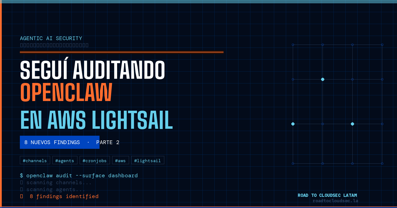 Seguí auditando OpenClaw en AWS Lightsail: 53 skills activas por defecto, canales sin control de acceso y logs que se pueden borrar (Parte 2)